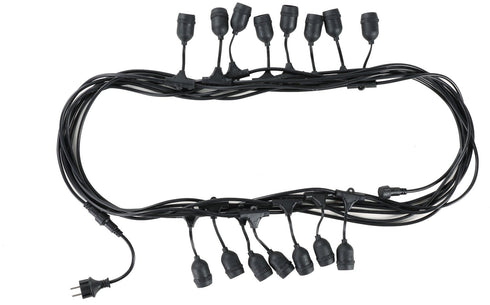 Avide 925981 Kabel za žarnice E27 - 15 vtičnic 15 m IP44